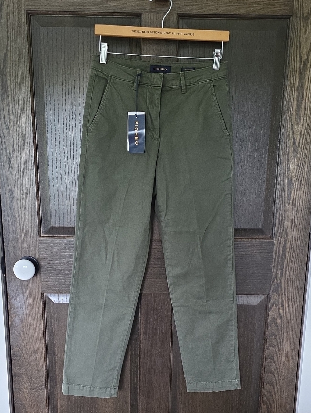 Piombo Olive Chino Pants
